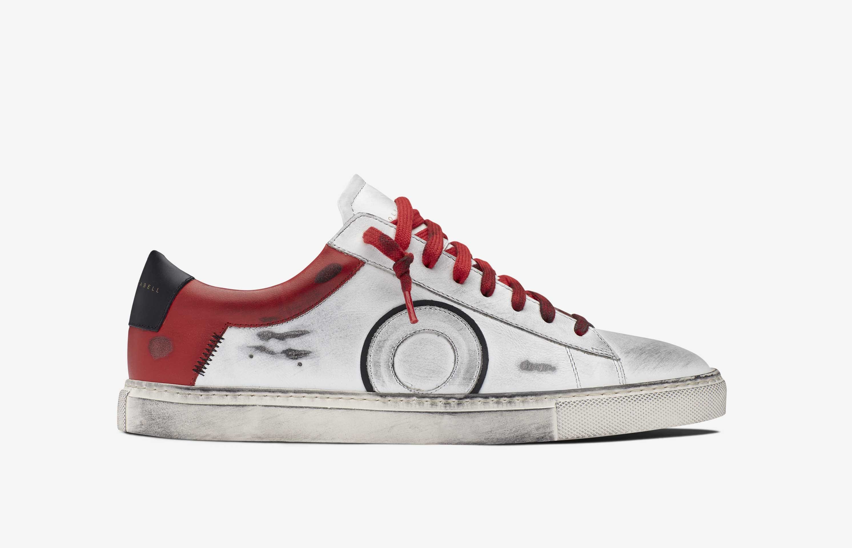 Oliver Cabell Low 1 Mens Trainers White/Red/Black UK-947126